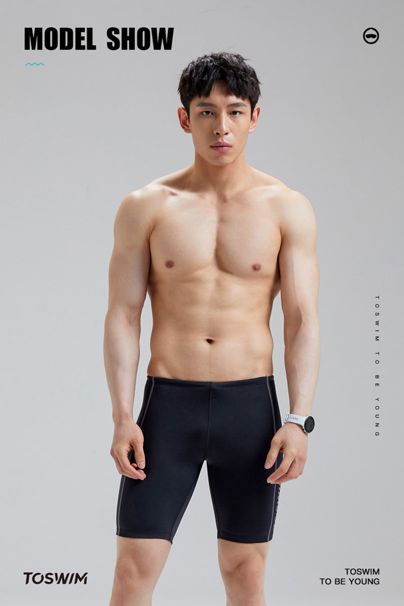 TO SWIM Men's Black Silver UPF50+ Swimming Jammer | SEED OUTDOOR