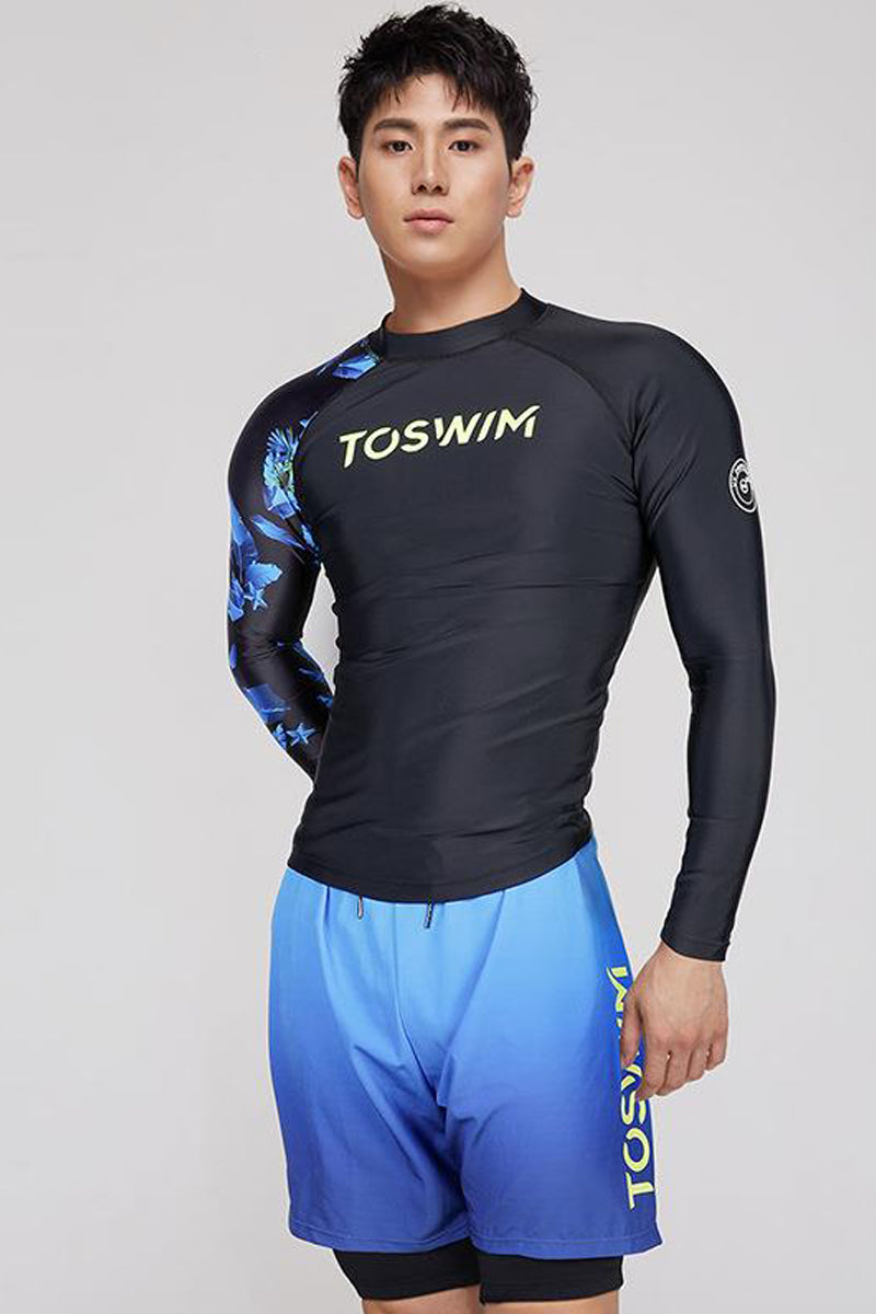 TO SWIM Men's Orchid Sea Long Sleeve Two Piece UPF50+ Rash Guard | SEED OUTDOOR