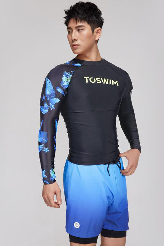 TO SWIM Men's Orchid Sea Long Sleeve Two Piece UPF50+ Rash Guard | SEED OUTDOOR
