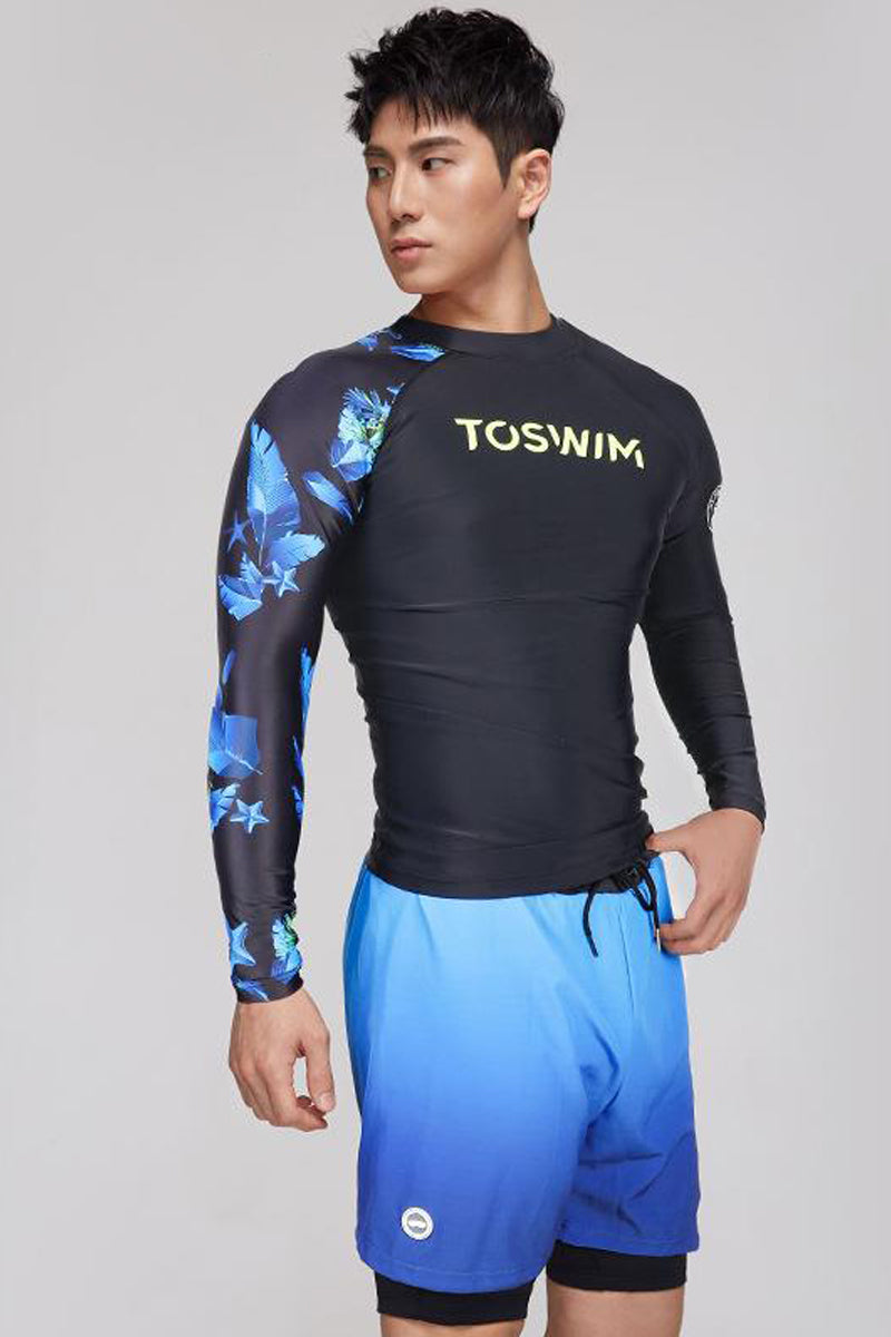 TO SWIM Men's Orchid Sea Long Sleeve Two Piece UPF50+ Rash Guard | SEED OUTDOOR