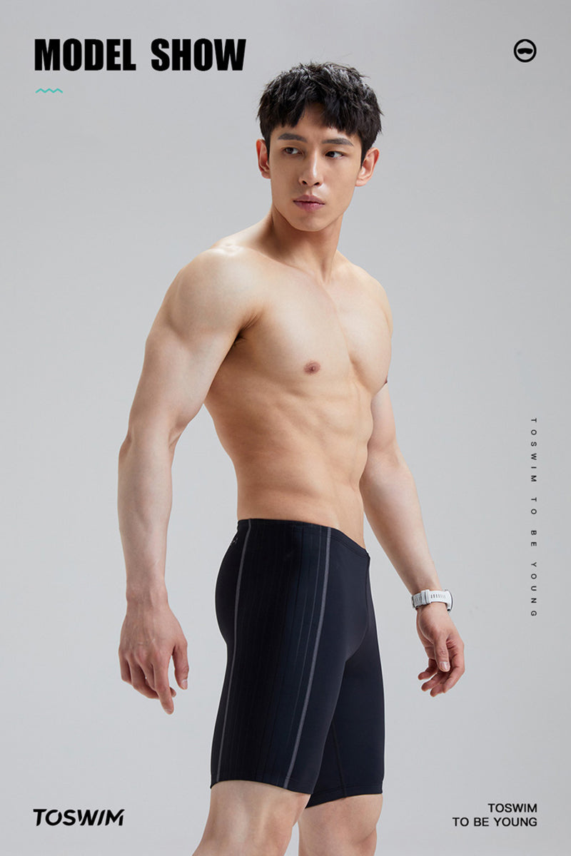 TO SWIM Men's Black Silver UPF50+ Swimming Jammer | SEED OUTDOOR