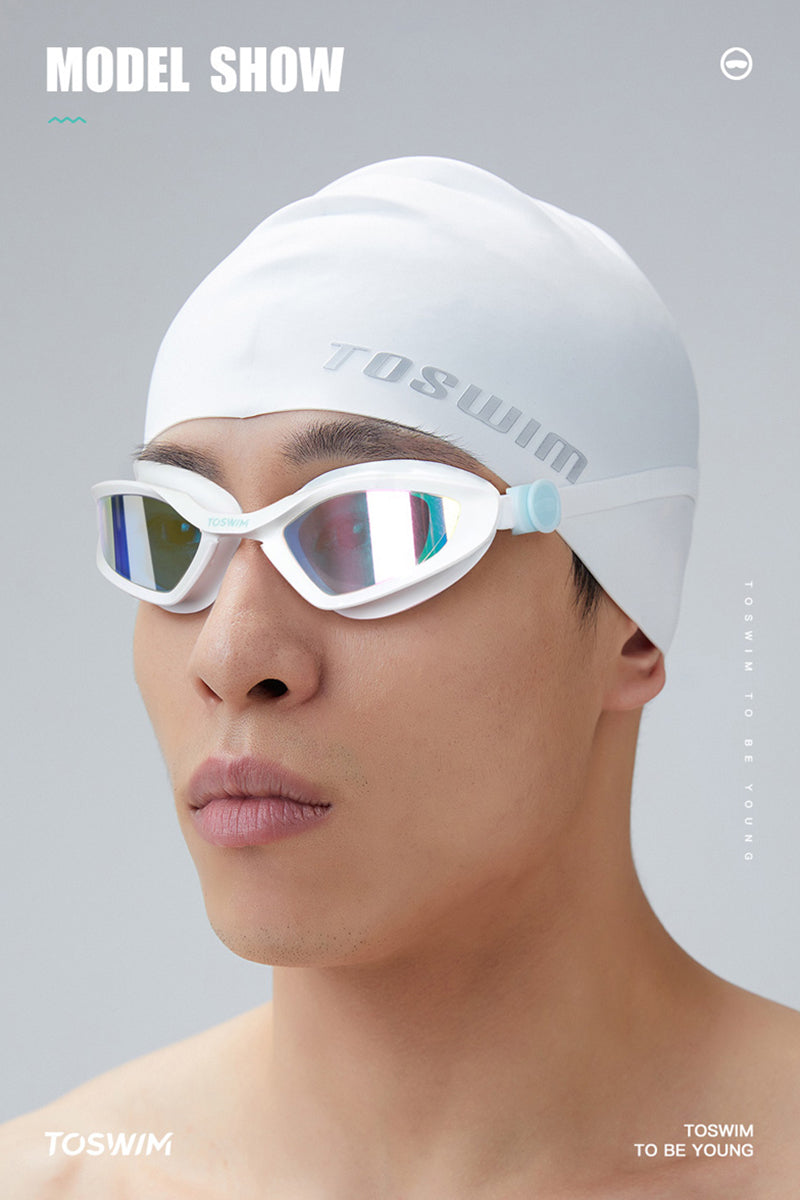 white goggles swim TO SWIM Unisex Cloud Ballad Swimming Goggle