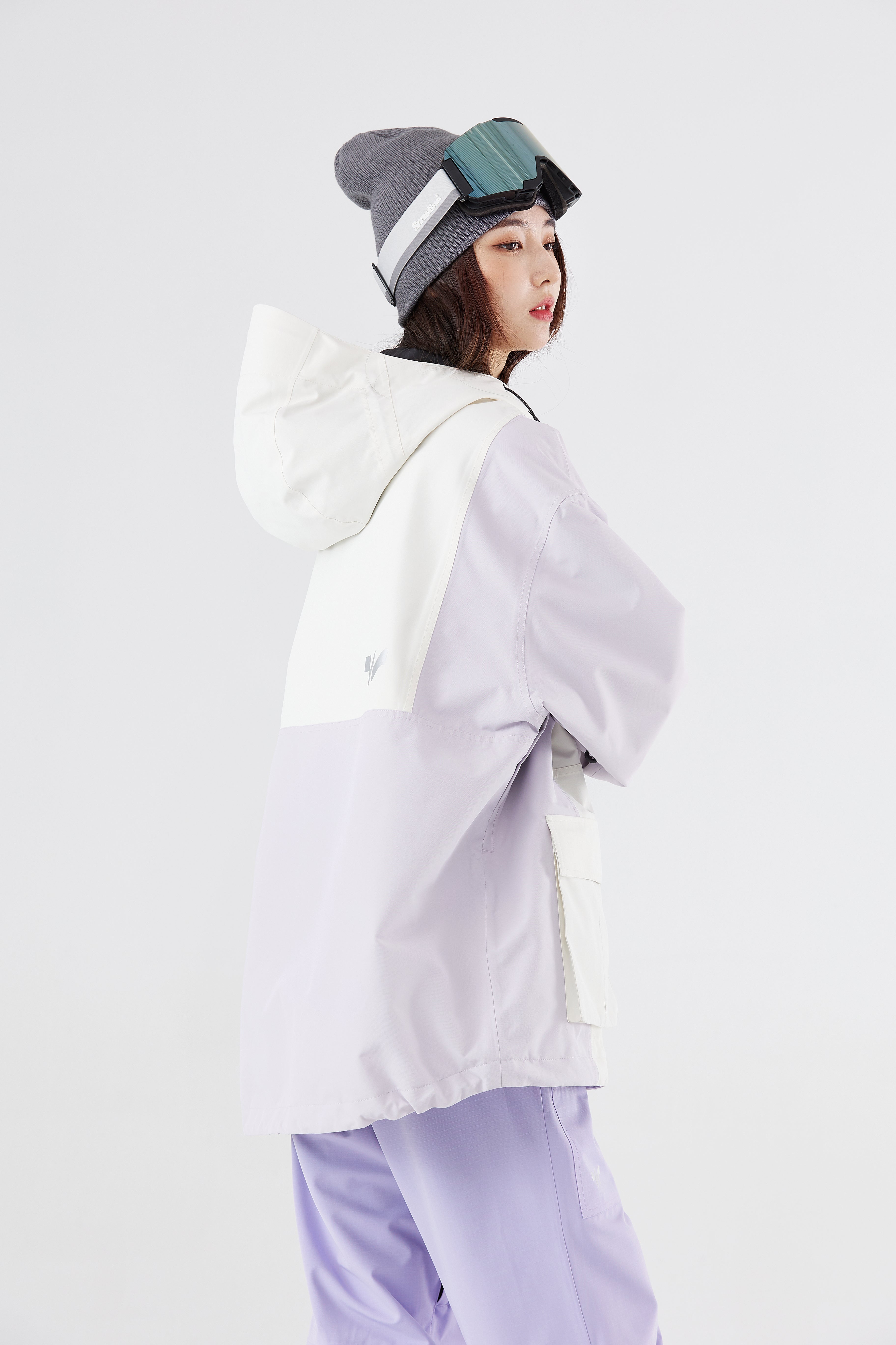WhiteMarine Bass Lilac Frost Unisex Snowboarding Jacket WhiteMarine Bass Lilac Frost Unisex Snowboarding Jacket