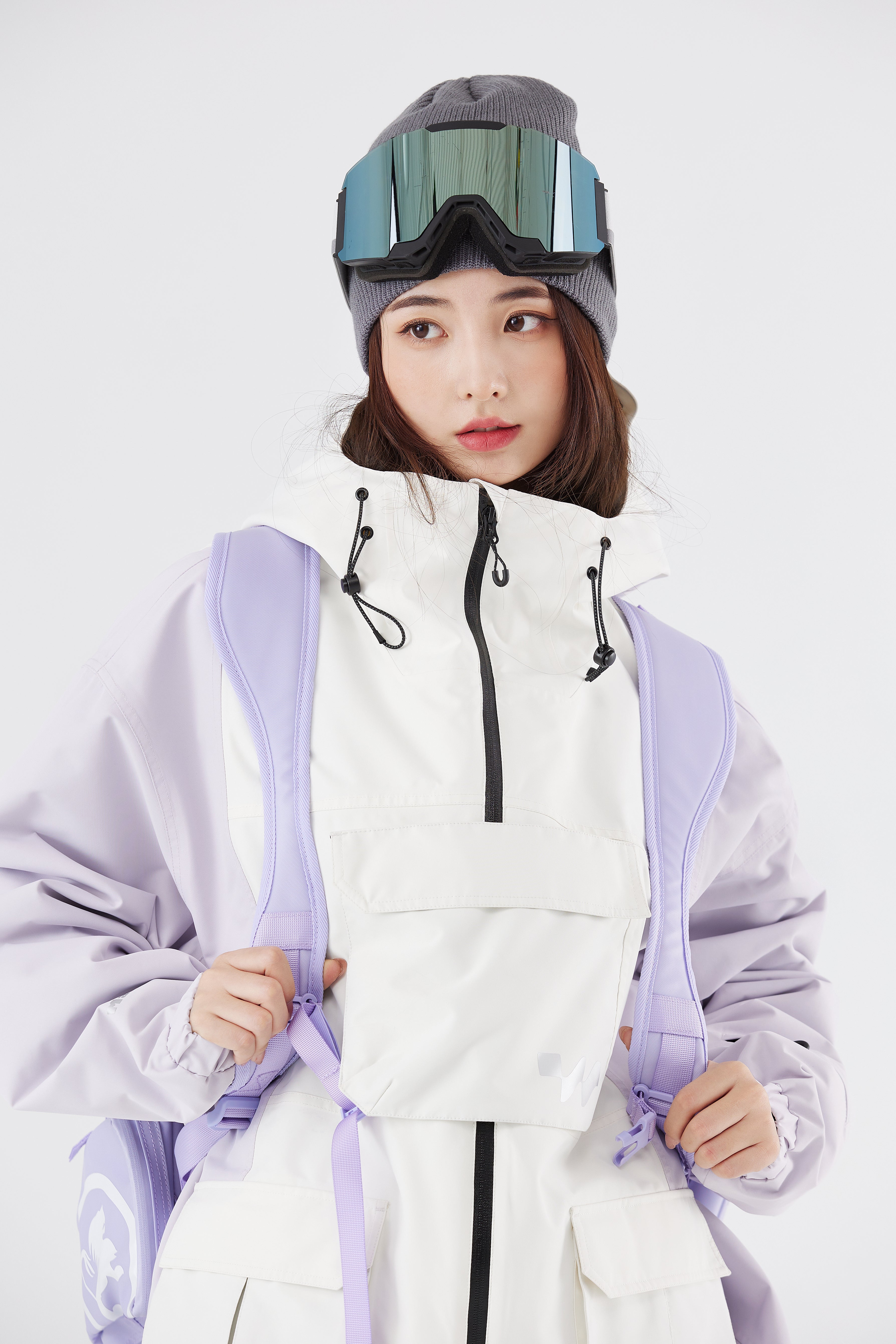 WhiteMarine Bass Lilac Frost Unisex Snowboarding Jacket WhiteMarine Bass Lilac Frost Unisex Snowboarding Jacket