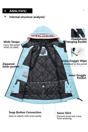 SEED OUTDOOR | HIGH EXPERIENCE UNISEX Ava 2L Insulated Snowboarding Jacket