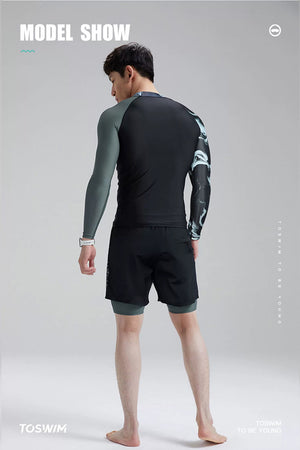 TO SWIM Men's Sea Fantasy Long Sleeve Two Piece UPF50+ Rash Guard | SEED OUTDOOR