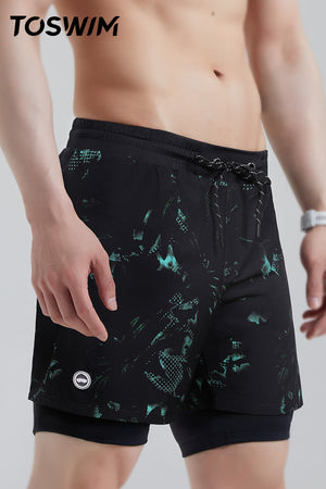 SEED OUTDOOR | TO SWIM Men's Green Ocean Board Short