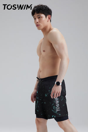 SEED OUTDOOR | TO SWIM Men's Green Ocean Board Short