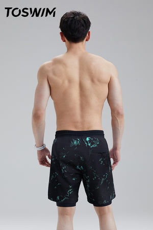 SEED OUTDOOR | TO SWIM Men's Green Ocean Board Short