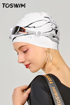 TO SWIM Women's Sheffield Orchid Silicone swimming cap | SEEDO OUTDOOR 